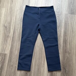 Greyson Deep Blue High Rise Pants Size Medium Front Zip Navy Atheltic